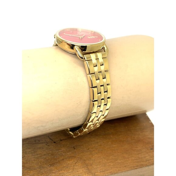 Coach Women\'s Watch 14504445 Elliot Quartz Red Dial Gold Stainless Steel 28mm main image 7
